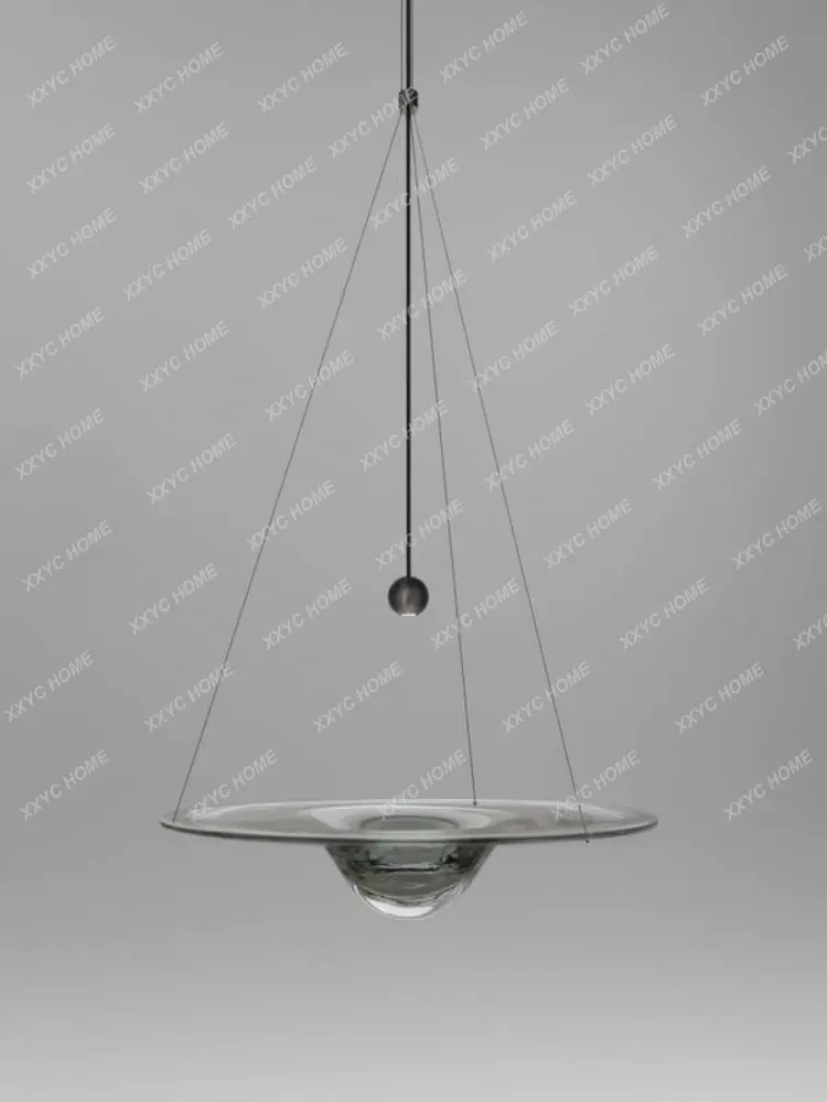 

Modern Creative Simple Model Room Bar Dining Room and Study Room Transparent Water Drop Ripple Small Droplight