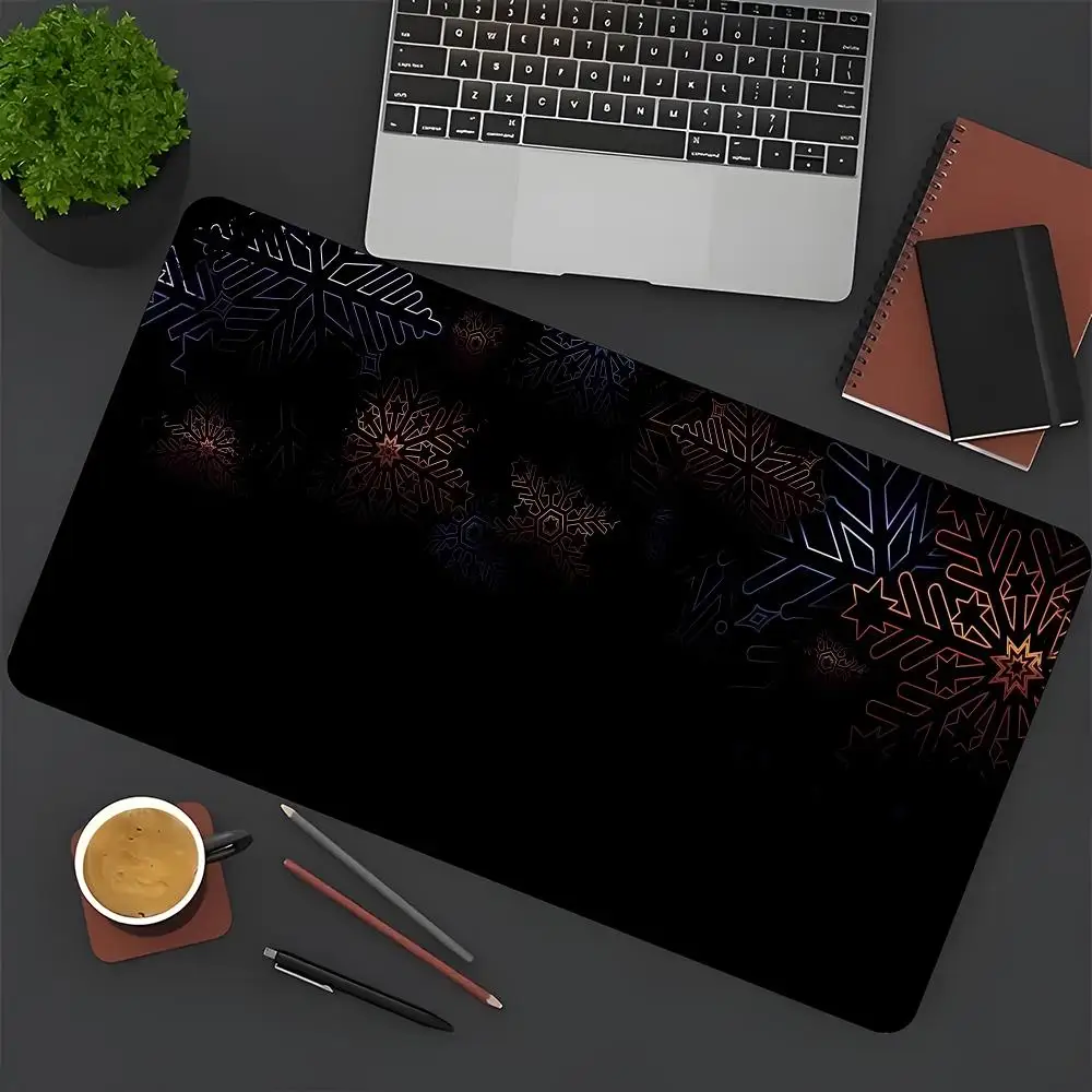 Colorful Snowflake NightMouse Pad desk mat Large Gaming Mouse Pad Keyboard  Gamer Rubber Anti-wrinkle Non-slip Bottom Desk Mat