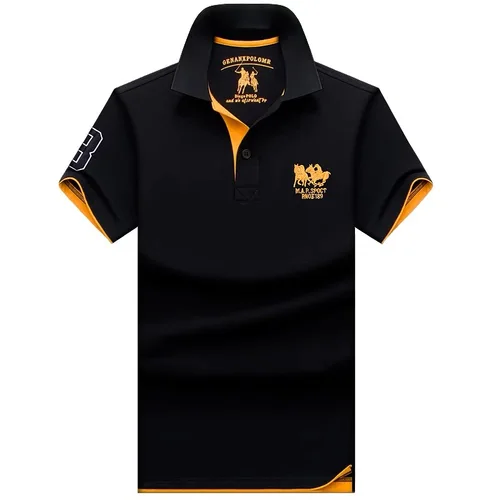 Imagen 2 del producto Polo de verano para Hombre, Polo informal de algodón de talla grande, Polo de manga corta a la moda de negocios para Hombre, Golf, verde de alta calidad