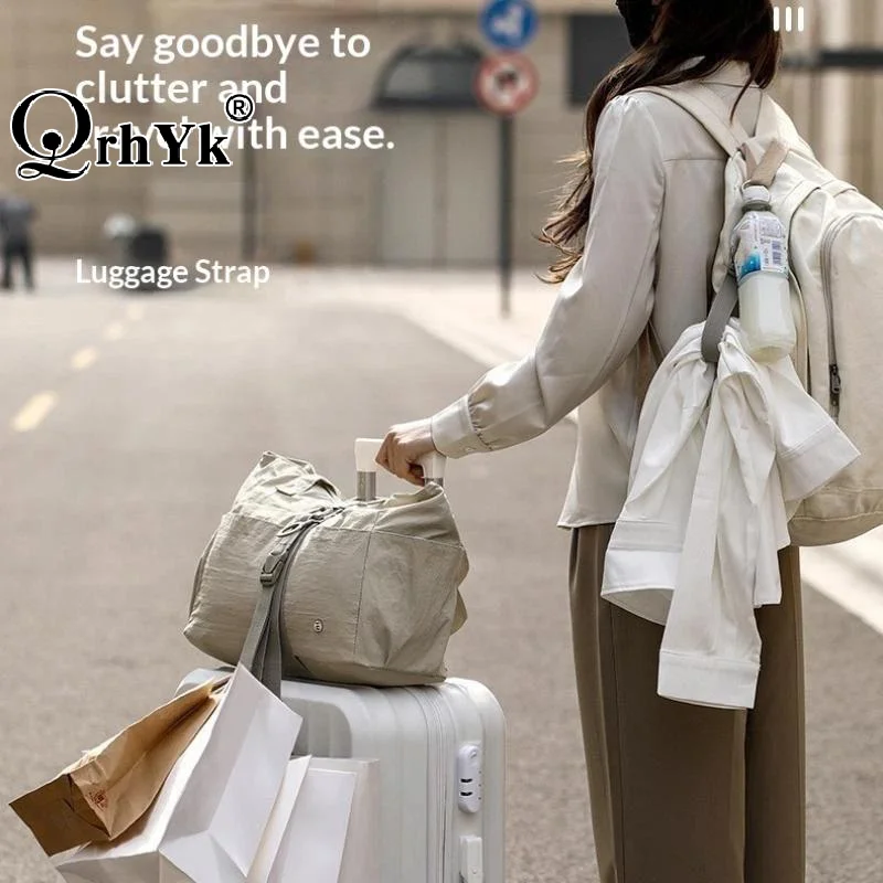 Multifunctional Adjustable Luggage Strap With Clothes Bottle Holder For Travel Business Daily Commute