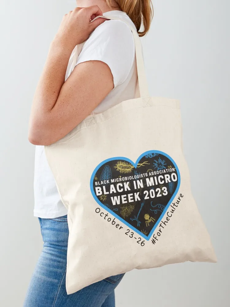 Black in Micro Week 2023 Cotton Tote Bag supermarket folding bag woman shopping bag personalized tote