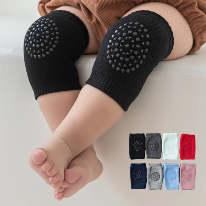 Kids Non Slip Crawling Elbow Infants Toddlers Baby Accessories Smile Knee Pads Protector Safety Kneepad Leg Warmer Girls Boys view 3