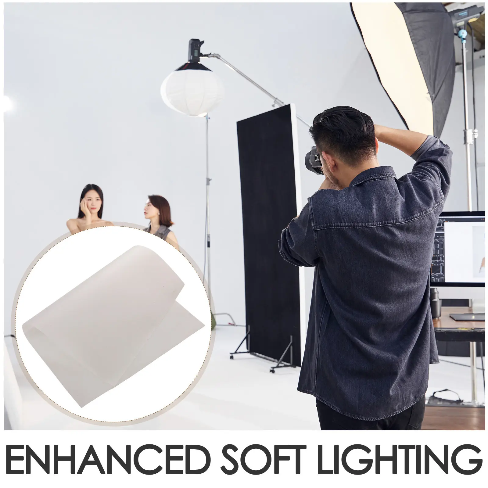 Imagen 6: Película de Difusión de Luz Suave, Lámina Transparente de 0.3mm de Grosor, Difusor de Brillo Suave para Uso en Estudio de Fotografía