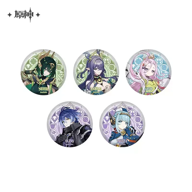 

official Genuine Genshin Impact Nod-Krai Theme series role tinplate badge - Ineffa Aino Lauma Flins Nefer collect gift