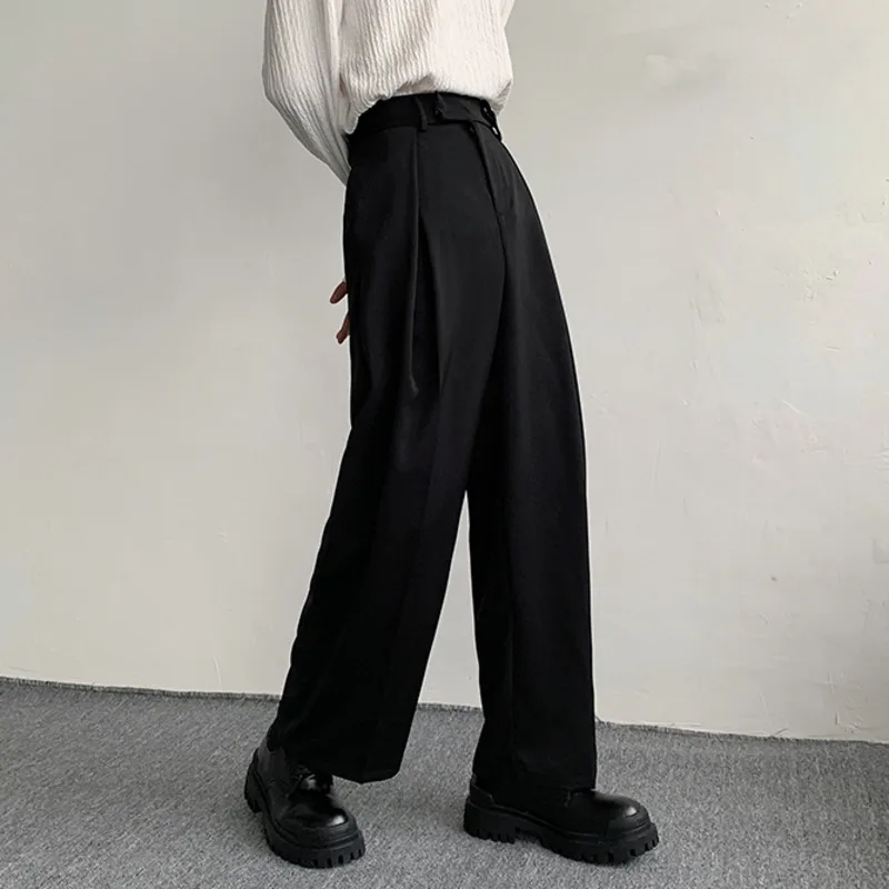 IEFB New Fashion Casual Men's Straight Suit Trousers Male Loose Solid Color Wide Leg Pants 2023 Spring Menwear Trend 9A7641