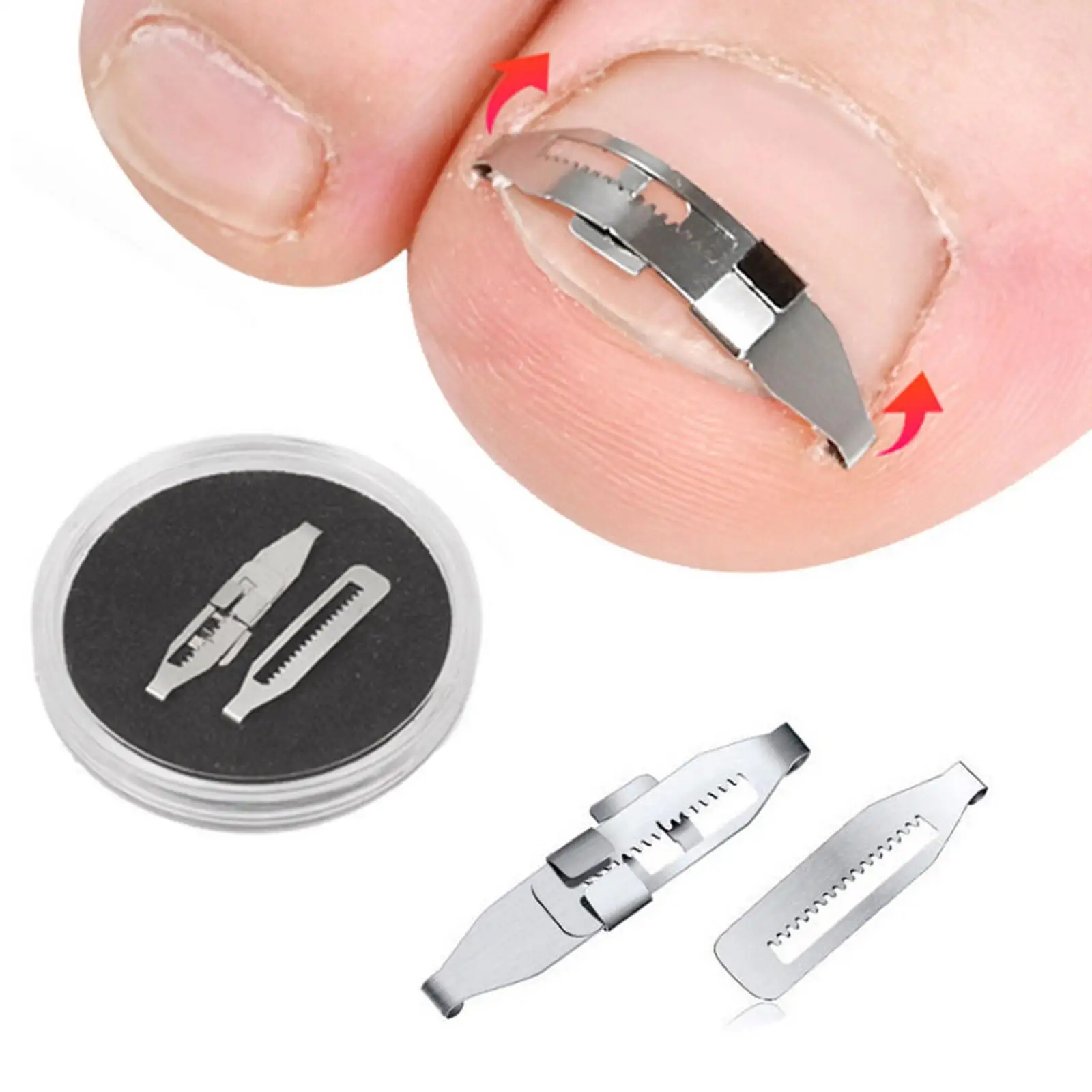 Foot Care Carbon Steel Toenail Corrector Kit Ingrown Nail Lifter Tape for Nail Technician Equipment