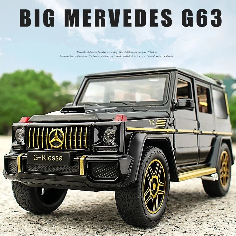 1:24 Scale Car Model Benzs G63 G-Class SUV Alloy Miniature Car Diecast Metal Sound＆Light Collection Children Toy Vehicles Gift