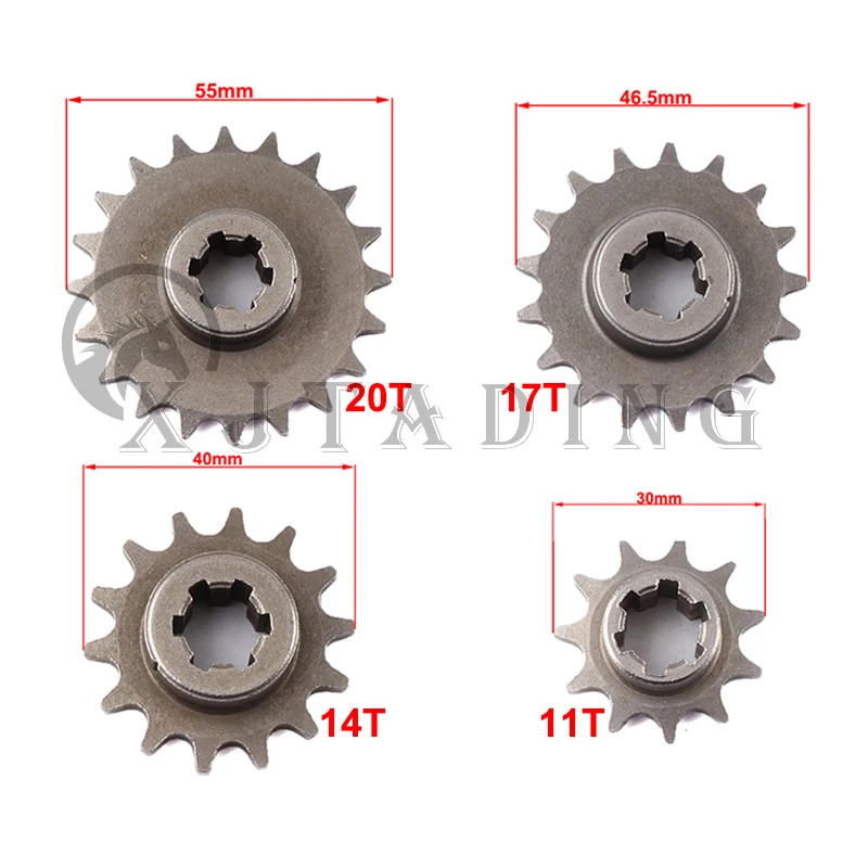 Piñón de Caja de Cambios Delantera para Motocicleta T8F 11/14/17/20T Dientes, para Minimoto 47cc 49cc, Mini Dirt Bike, Pit Bike, Ciclomotor, Scooter - Repuestos