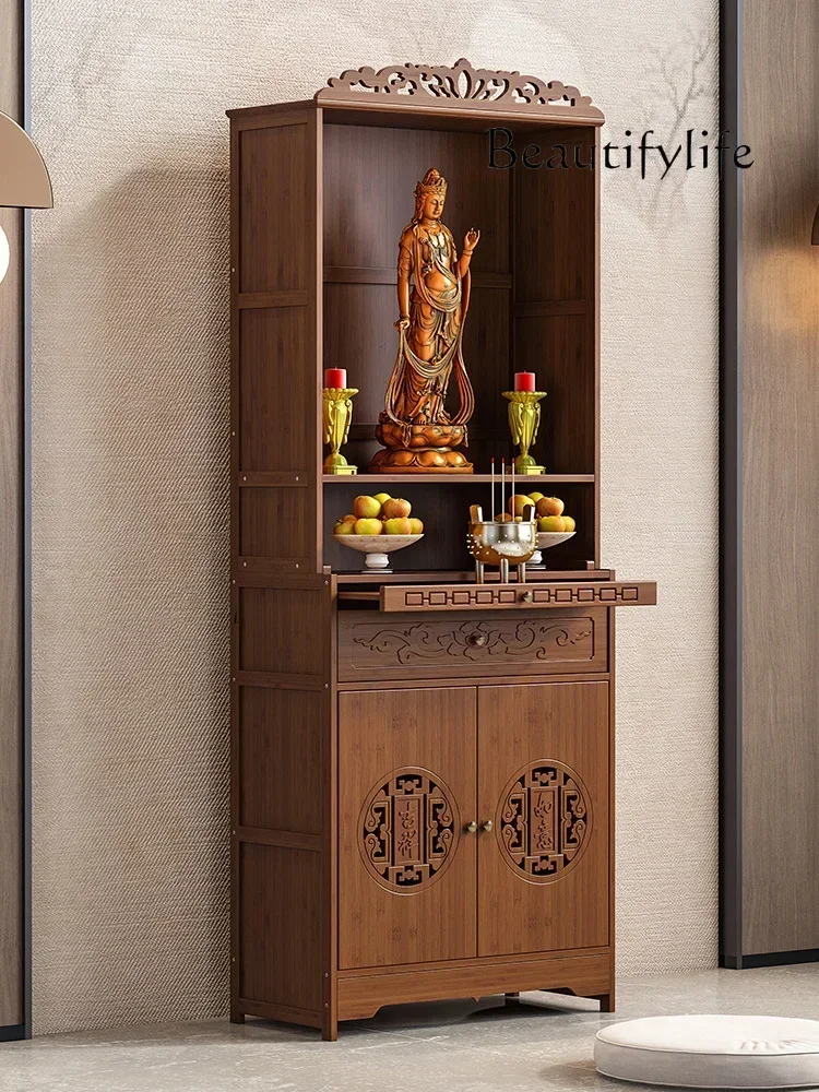 Buddha Shrine Altar Clothes Closet Worship Table God of Wealth Bodhisattva Worship Table Home Buddha Statue Table