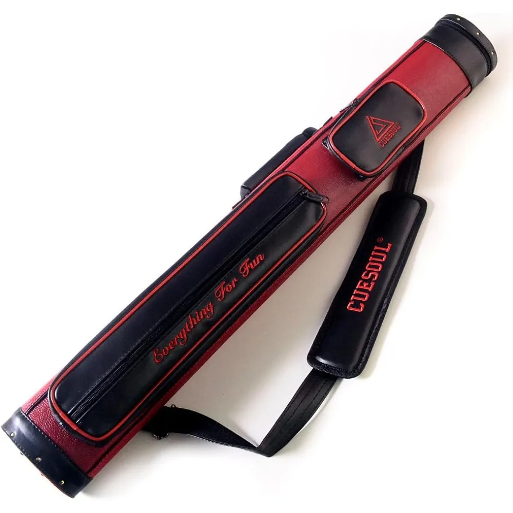 

2x4/2x2 Hard Pool Cue Case Holds 2 Butts and 4 Shafts Four Colors Available