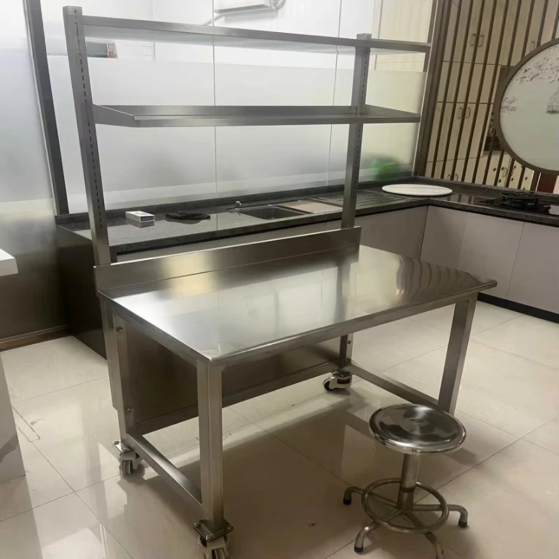 Heavy Duty Stainless Steel Multifunctional Workbench with Top Rack
