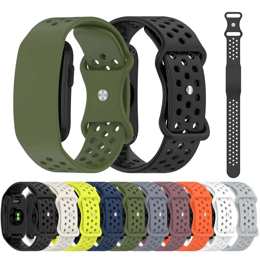 Pulseira de Silicone Esportiva para Relógio Inteligente Garmin CIRQA, Pulseira Respirável para Garmin CIRQA, Acessório para Monitor de Atividades Físi