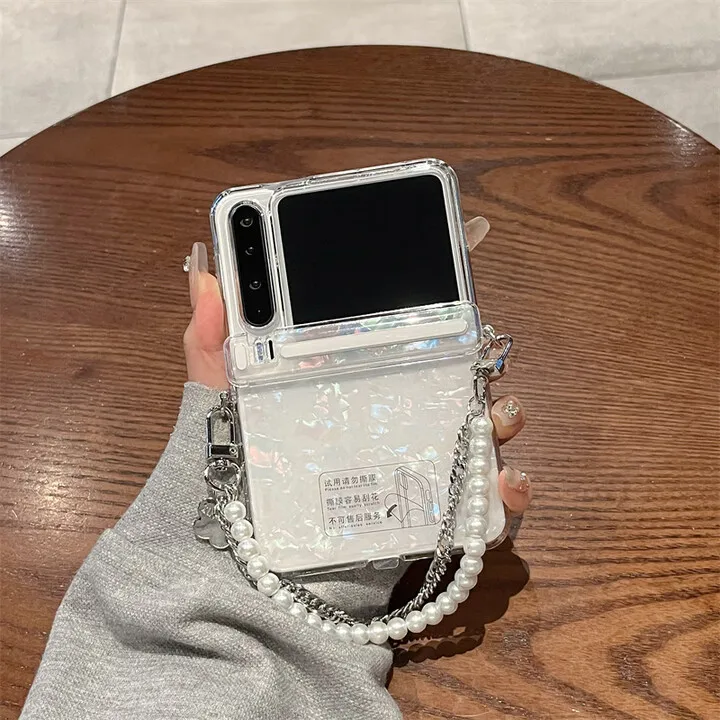 

Чехол для телефона Huawei Pura X Pura X, коллекционное издание, складной защитный чехол с магнитной петлей и жемчужной ручкой-цепочкой