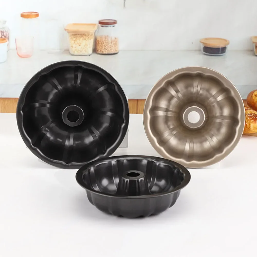 New Keeping Silicone Fluted Cake Pan - Round Deep Bundt Baking Mold - Nonstick Bakeware, Pumpkin Shape Cake Moulds Jello Pan