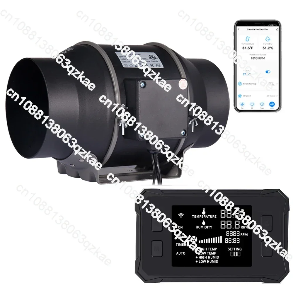 Europe New Smart Inline Duct Fan WIFI APP 4/6/8 Inch Quiet Vent Booster Blower For  Plant Tent Complete Kit Ventilation