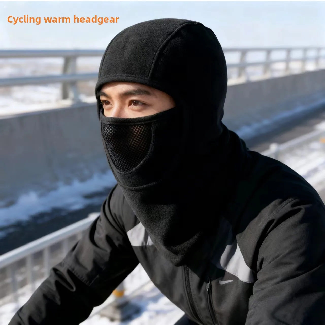 Cappuccio protettivo invernale in velluto per il viso, maschera da sci esterna antivento e resistente al freddo, maschera da ciclismo calda, attrezzatura da sci