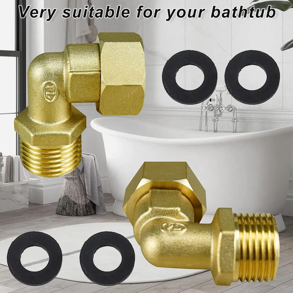 90 Degree Garden Hose Elbow Connectors, 1/2