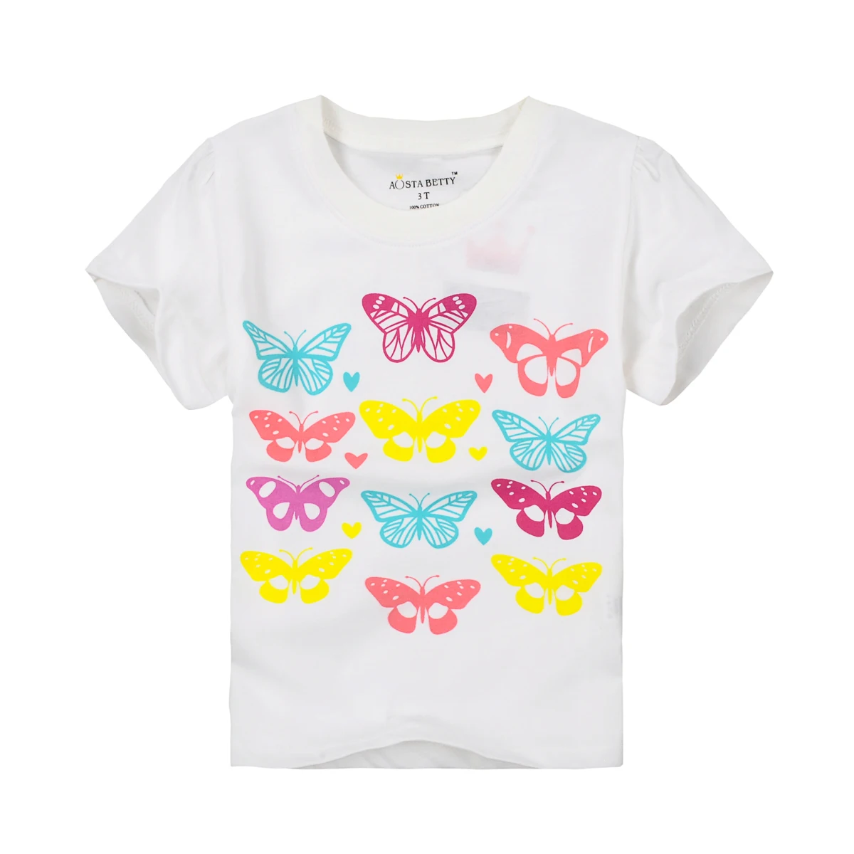 Jumping Meters 2-7T Hot Selling Dancing  Girls T Shirts Short Sleeve Children's Clothing Short Sleeve Summer Kids Tees Tops