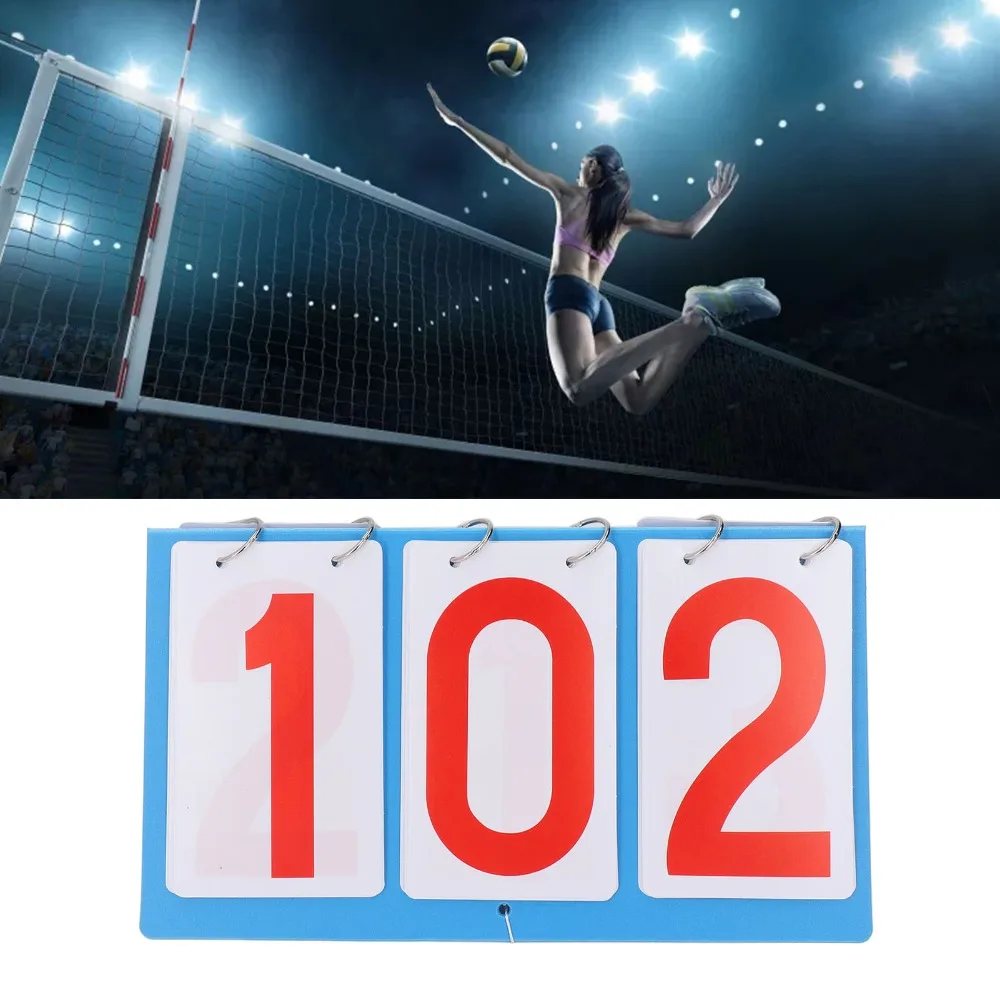 

Waterproof Plastic Flip Scoreboard 3-Digit Display Blue 3 Digit Scoreboard Flip Flipper Score Keeper Table Tennis