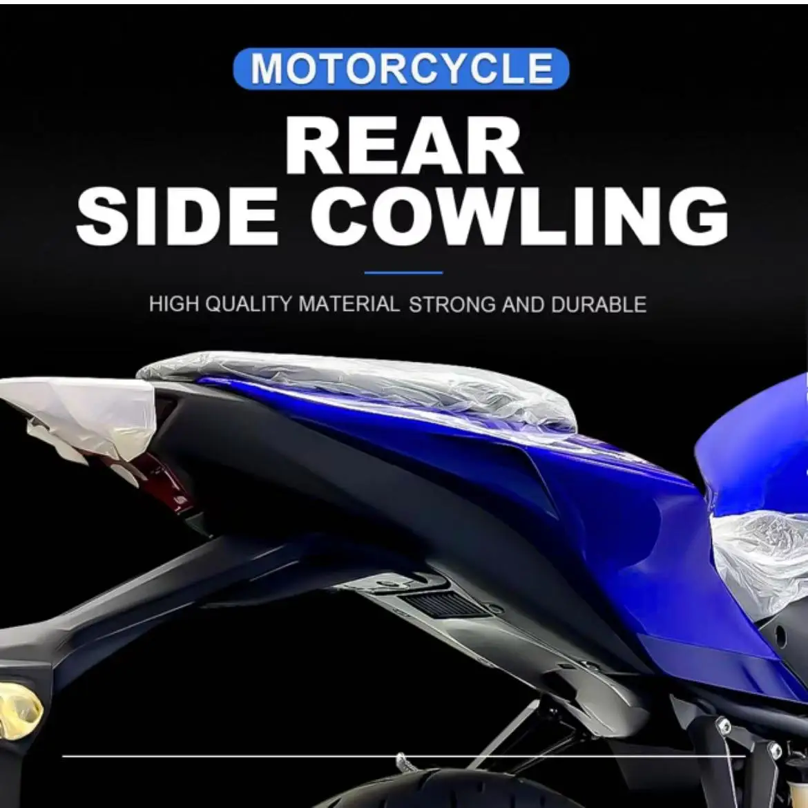 لياماها 2015-2023 ، 2021 ، 2022 ، 2023 جديد R3 الذيل الخلفي الجانب هدية أجزاء الدراجة النارية الأزرق نمط الجسم لوحة لوحة دليل الهواء #2