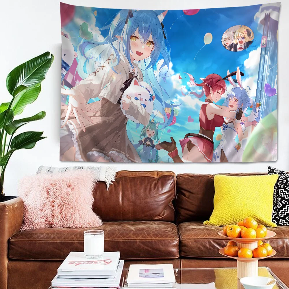 

Hololive Cute Usada Pekora Tapestry Art Printing Japanese Wall Tapestry Anime Wall Hanging Home Decor