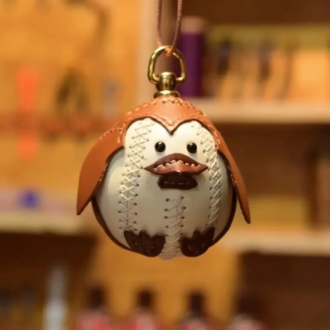 

Bag pendant genuine leather penguin doll internet celebrity gift ornament retro