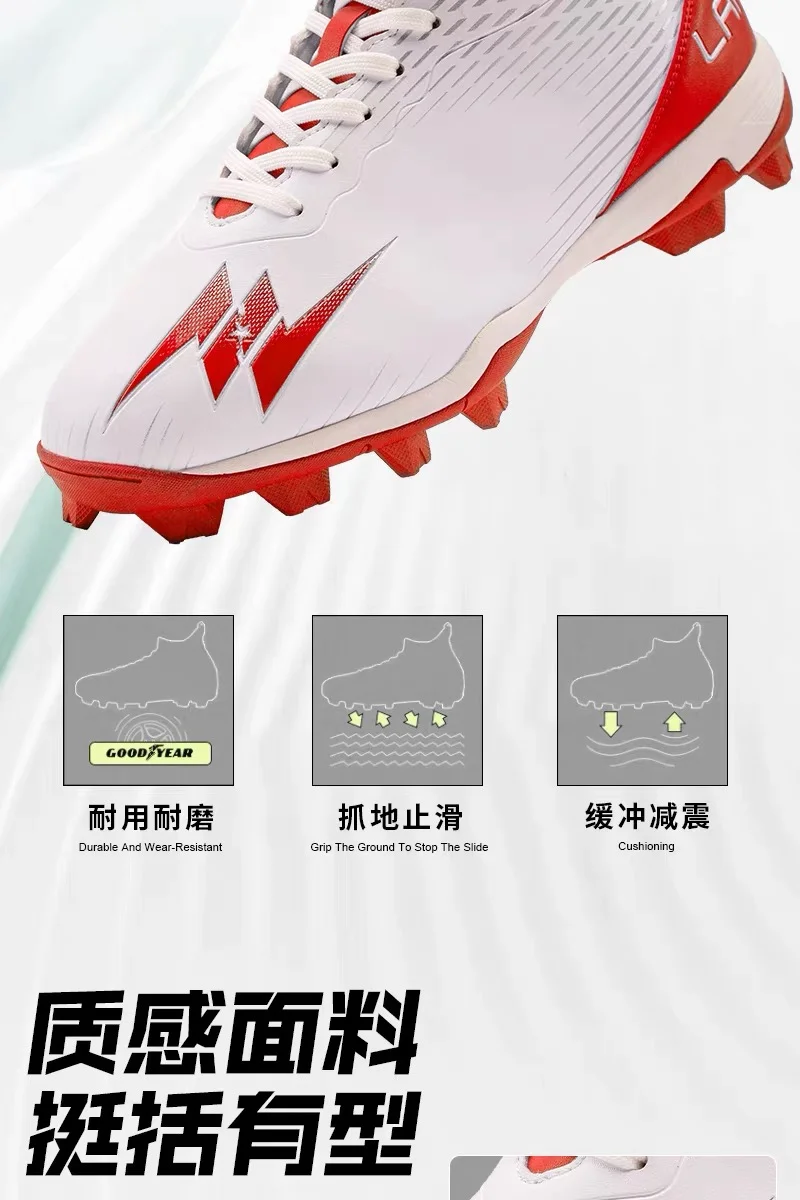 New Match Unisex Soccer Shoes Anti-slip Soccer Shoes Outdoor Professional Rivet Turf Comfortable Soccer Field Boots