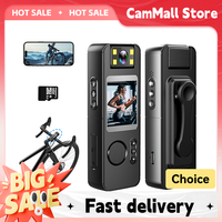 1080P Body Camera with Audio and Video Recording Wearable Body Cam WiFi Camera with 180° Rotatable Lens LED Fill Lights Back