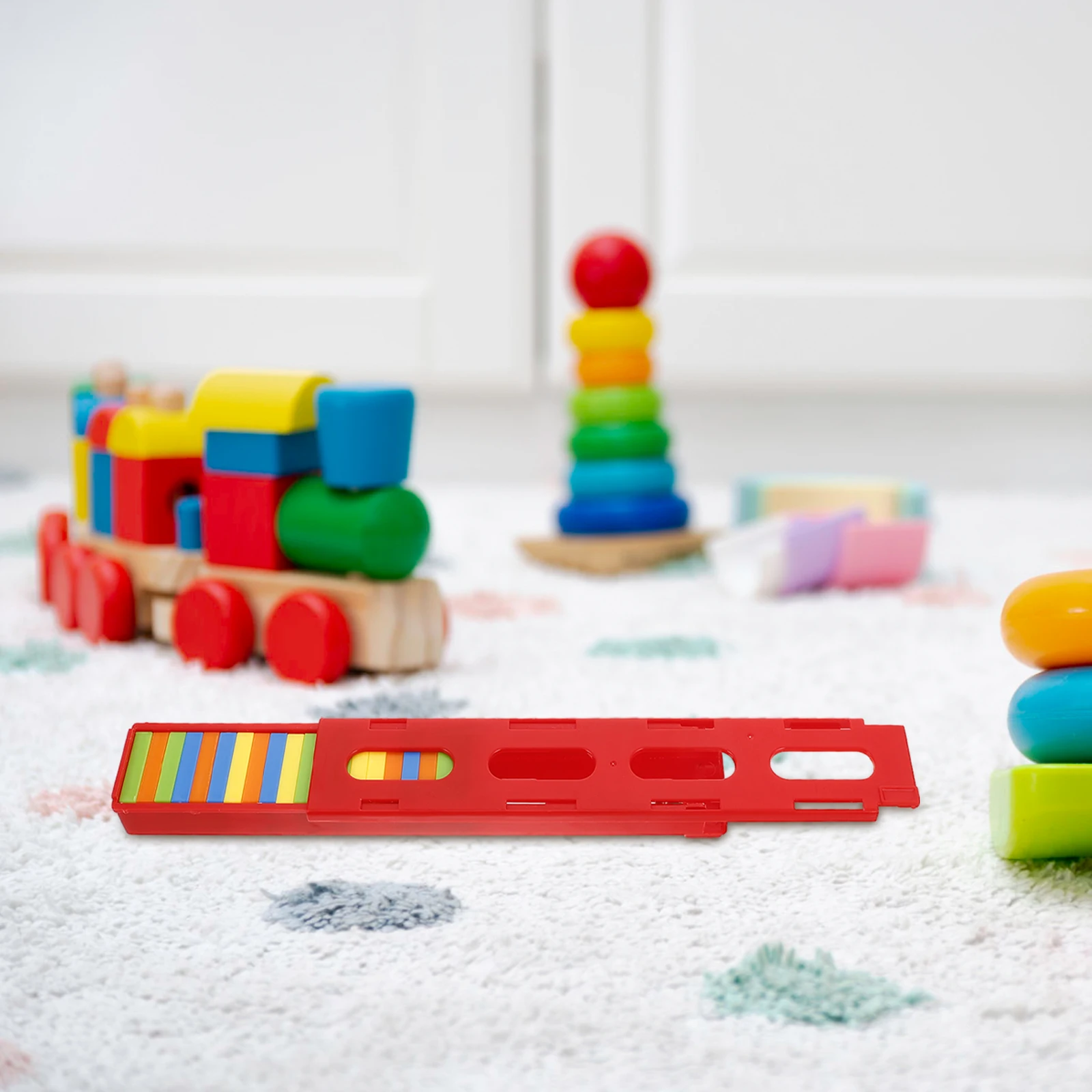 子供用プラスチック製ドミノ列車セット1セット、メキシコ列車ゲーム用小型線路ビルディングブロック、ほとんどのドミノシリーズと互換性あり