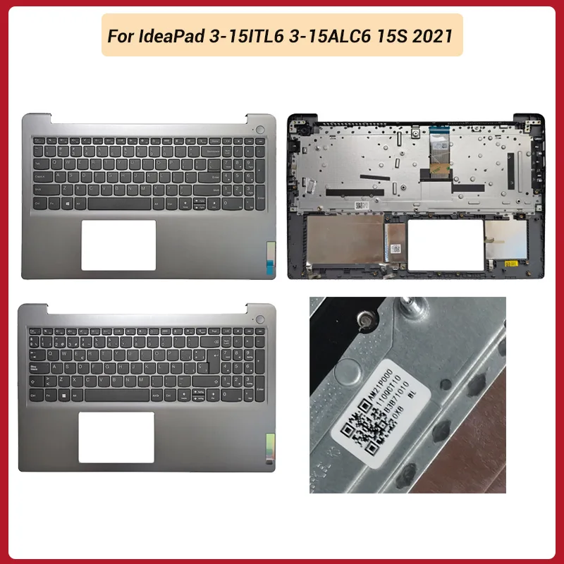 

Laptop Palmrest For IdeaPad 3-15ITL6 3-15ADA6 3-15ALC6 Spanish/US/UK /French Keyboard NO backlit