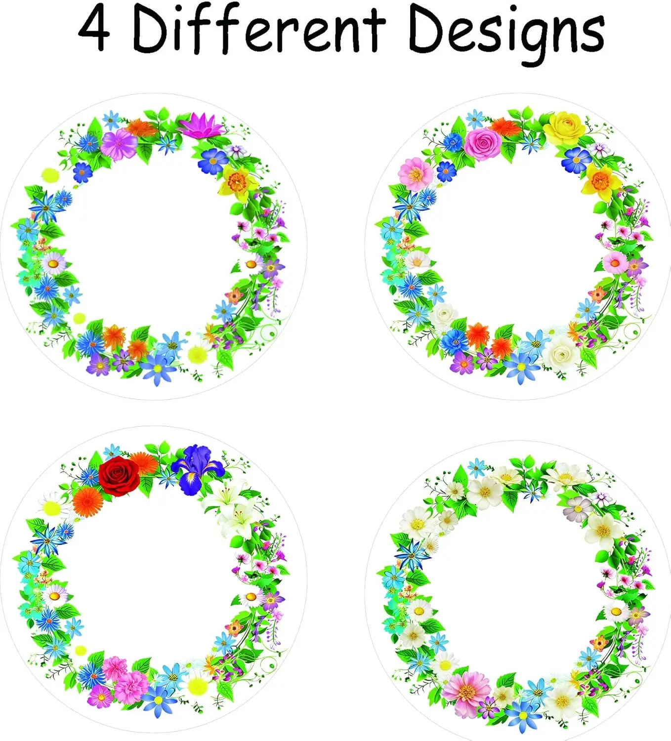 500 Pcs Hello Spring Direct Thermal Labels 2 inch Happy Spring Floral Stickers for Envelope Seals Gift Wrapping