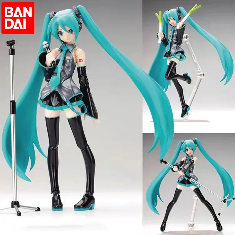 

Bandai New 14CM Hatsune Miku Anime Figures Figma 014 Action Figure PVC Collectible Model Toy Doll Gift