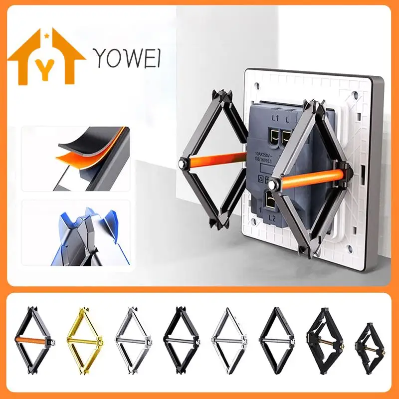 جهاز إصلاح مقبس الحائط الحديد والنايلون ، صندوق أسفل التبديل ، قضيب دعم ثابت ، الملحقات الكهربائية ، 84 نوع ، 118 ، 2 قطعة