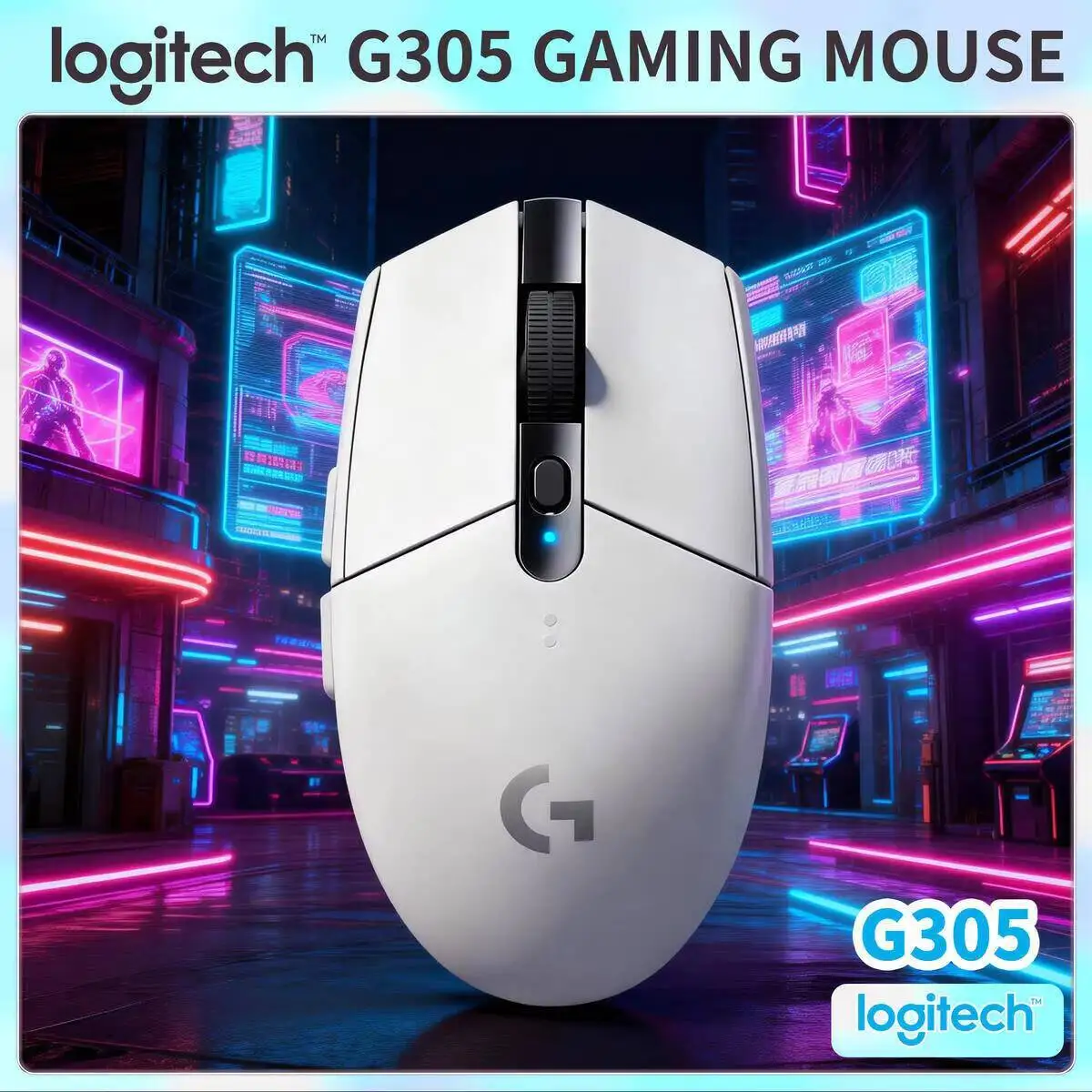 

Logitech G305 LIGHTSPEED Mouse, 12000 DPI HERO Sensor, On-Board Memory, 6 Custom Buttons, Symmetrical Shape for All Users
