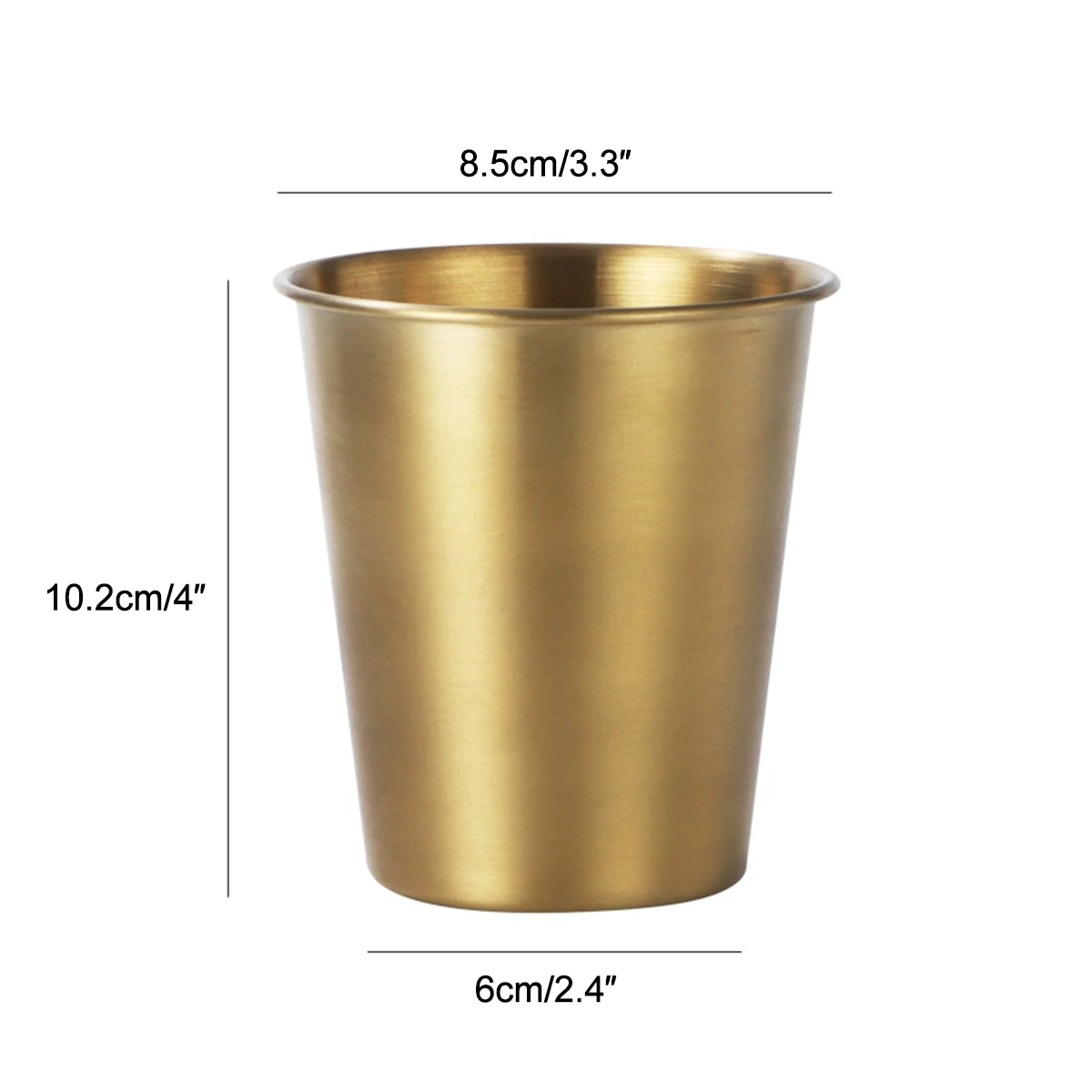 4 PCS 350ml Nordic Ins Simple Metal Stainless Steel Gold Plated Brewery Cup Copper Titanium Cup Steel Friends For Camping