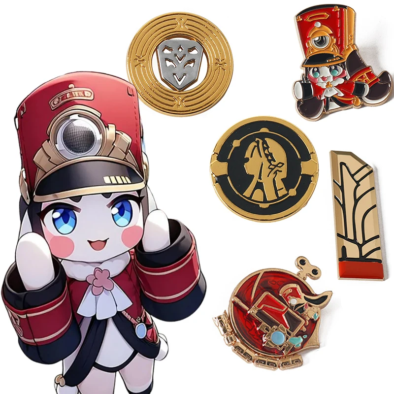 

game cosplay Honkai Star Rail brooch figure Pom-Pom metal enamel shield coin badge props jewelry accessories fans gifts