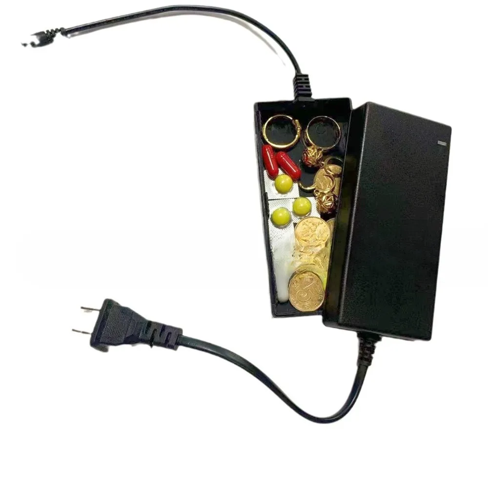 Disguised Laptop Charger Hidden Storage Box - Anti-theft Adapter Case for Keys, Stash Cash & Coin Storage