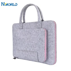 High Quality Laptop Bag, Felt Laptop Sleeve Notebook Computer Case Carrying Bag Pouch With Handle For  Asus / Lenovo