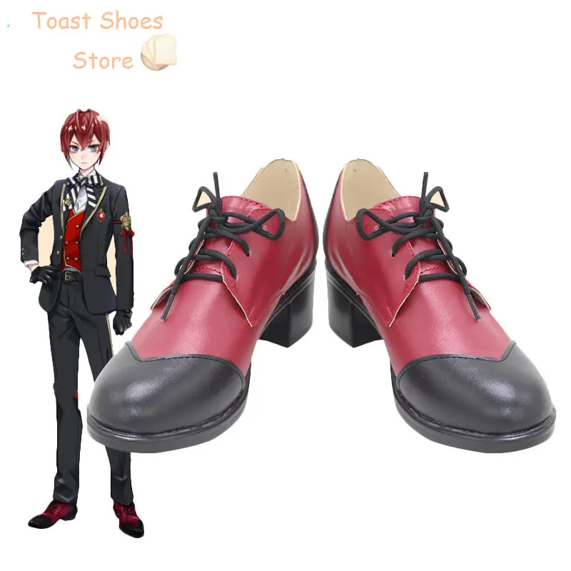 

Game Twisted-Wonderland Riddle Cosplay Shoes PU Leather Shoes Costume Prop Halloween Carnival Boots