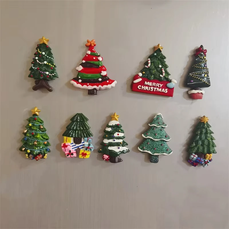 Christmas Fridge Magnets Cute and Creative Cartoon Magnet Set Home Decor Novelty Gift Refrigerator Sticker