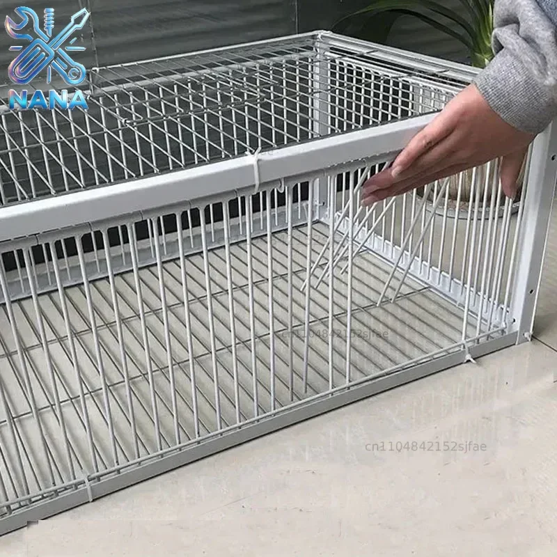 Custom Foldable Galvanised Pigeon Bird Trap Cage Feral Pigeon Humane Way with The One-way Entrance Trapping Pigeons Doves in Cag