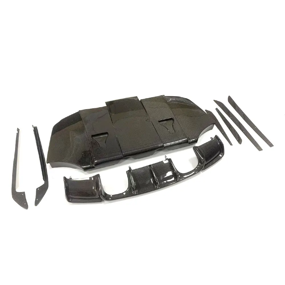 Varis Style Carbon Fiber Rear Bumper Splitter Protector Diffuser for BMW E92 E93 M3 Coupe 05-12