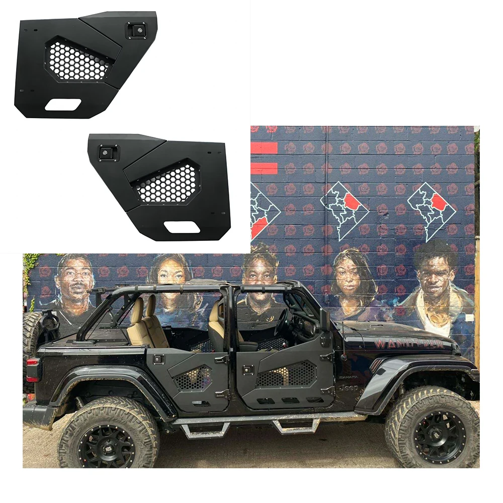 

JP16 ODM Hot Sales 2/4 Half Door Steel Tube Doors With Mirrors for Wrangler JK/JL Car Half Door