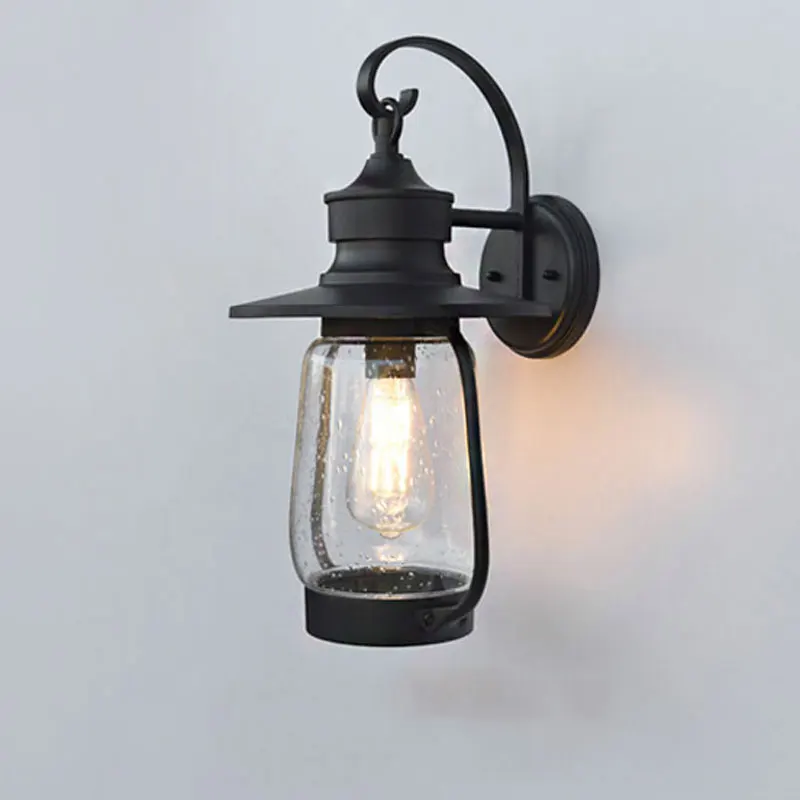 europeu impermeavel outdoor lampada de parede garden villa entrada patio varanda luz retro horse lights balcao vidro e27 iluminacao 01