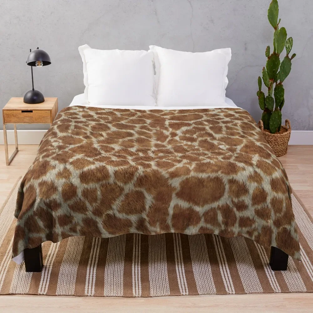 

Giraffe Print Throw Blanket Decorative Sofa Plush Blankets