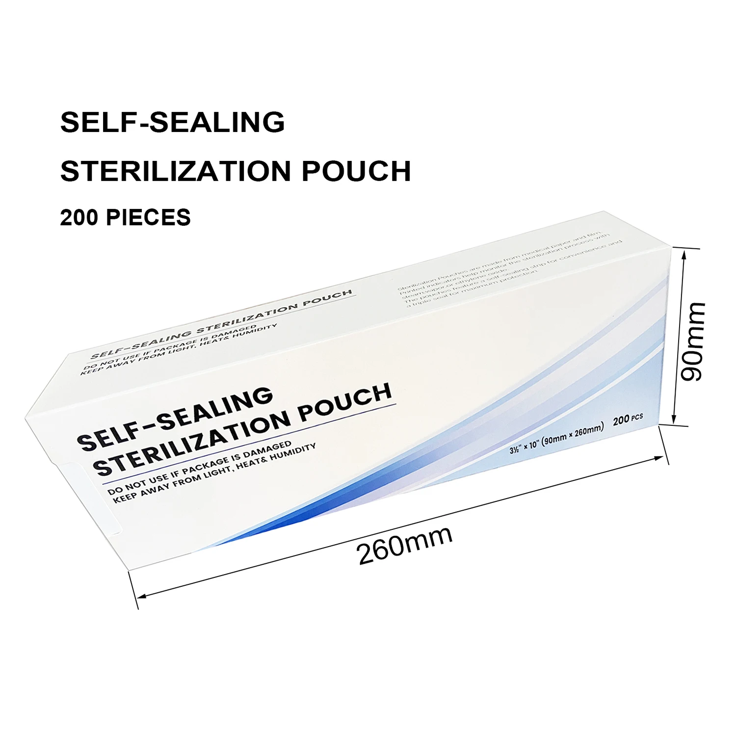 200pcs/Box Dental Self-sealing Sterilization Pouches Bags Medical-grade Disposable Tattoo Dental Nail Art Accessories