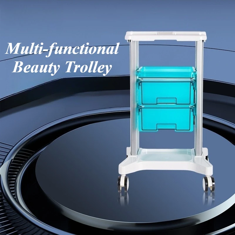 Carro auxiliar portátil, carritos organizadores multifunción, suministros para esteticista, carrito con ruedas, carrito estético para salones de belleza