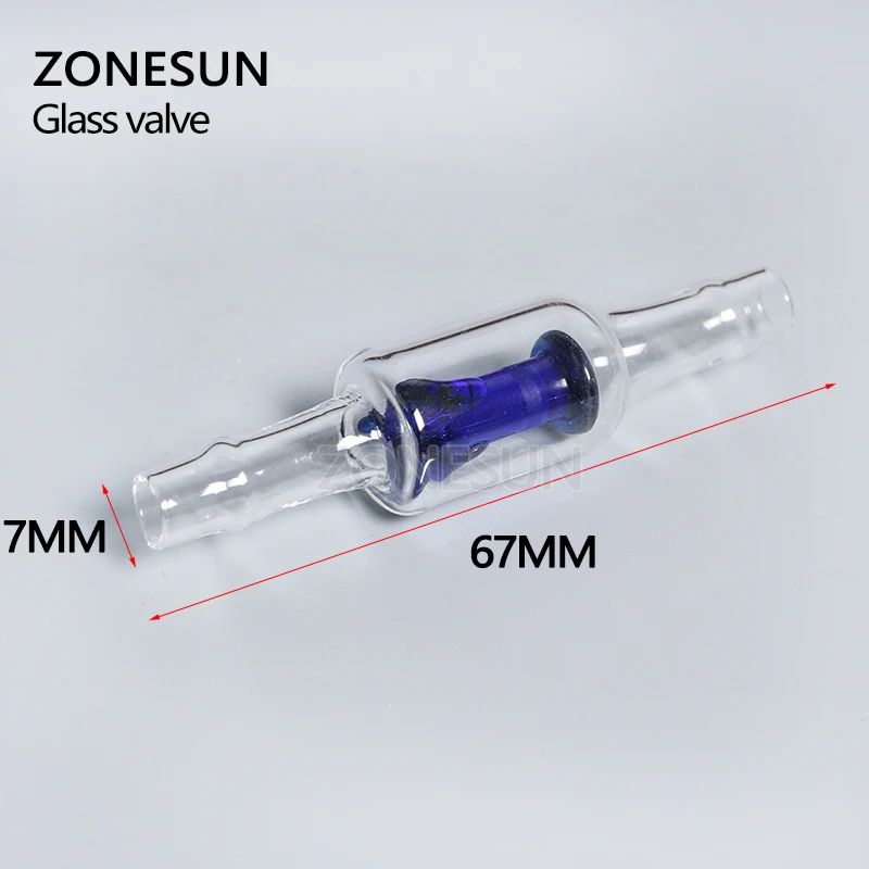 ZONESUN zawór jednokierunkowy pompa magnetyczna napełniarka płyny Inline szkło zwrotne używane do wody mleko oleju paliwa ciecz gazowa