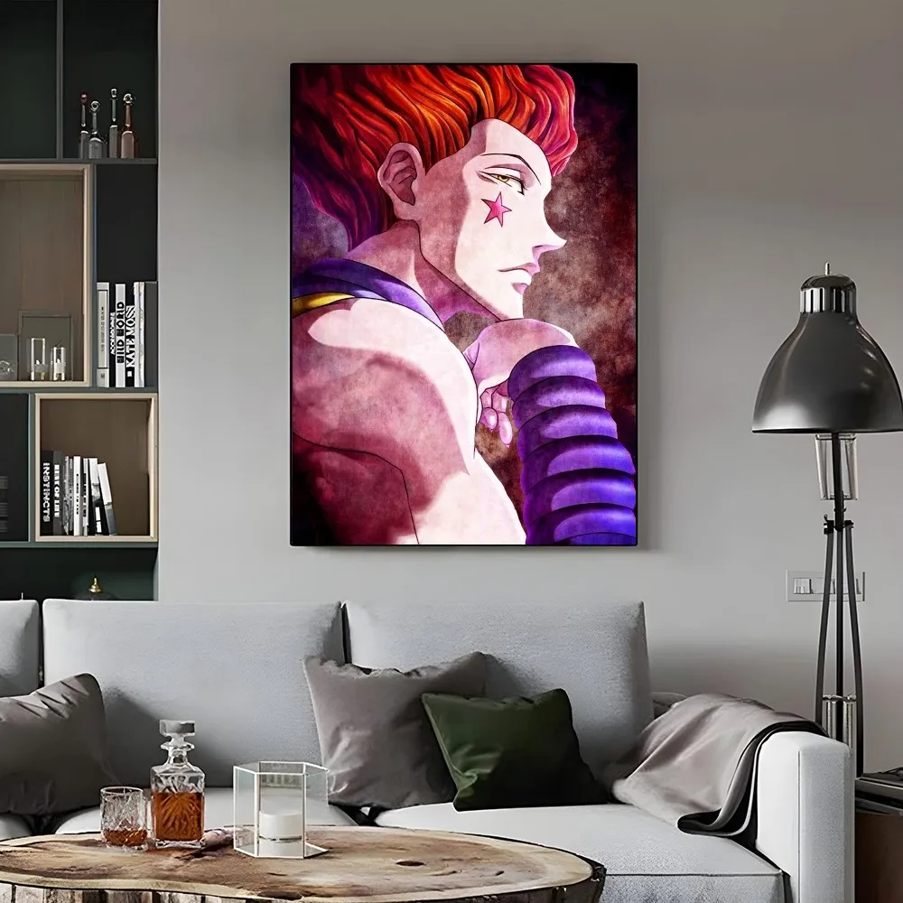 1PC Anime Hunter X Hunter Hisoka Poster Self-adhesive Art Waterproof Paper Sticker Coffee House Bar Room Wall Decor