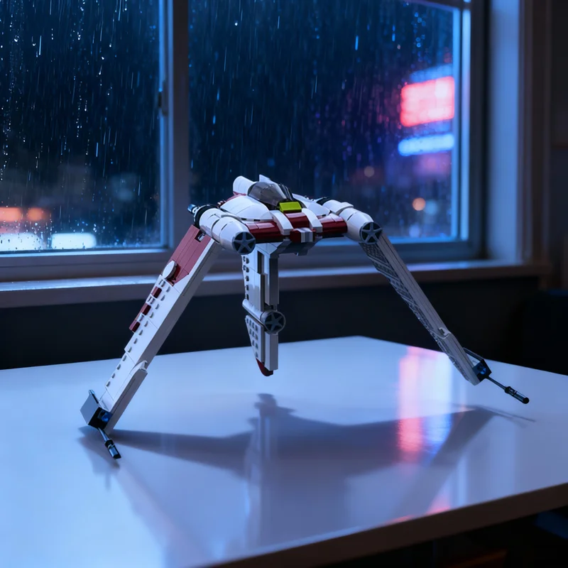 414pcs MOC V Torrent Clone Starfighter Star Battle Model Building Blocks Bookshelf Decor, Home Decor For Adults Desk Decor Gift